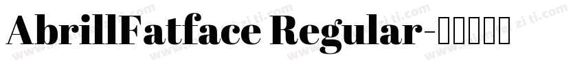 AbrillFatface Regular字体转换